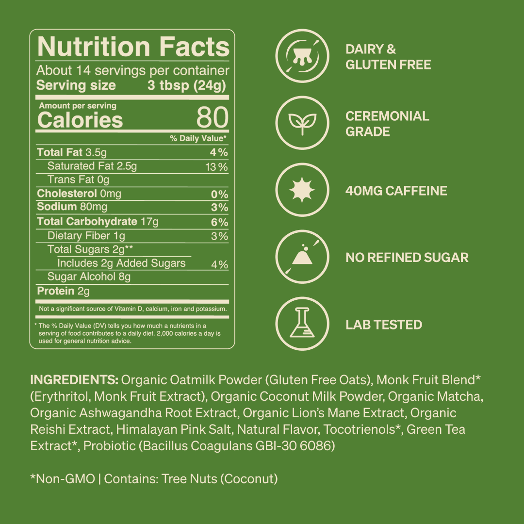 Mint Chip Matcha SuperLatte - Fresh Oat Latte Mix