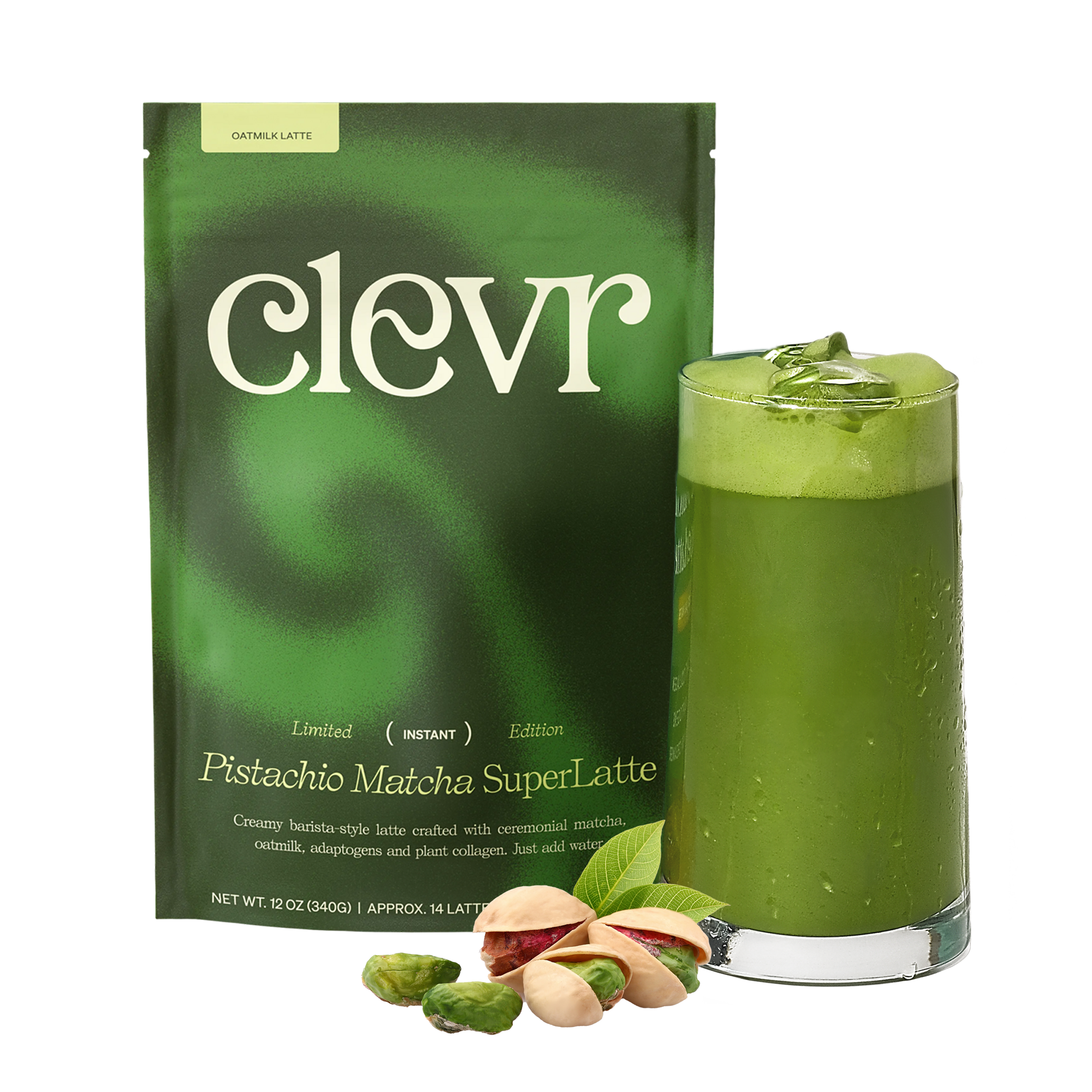 Honey Pistachio Matcha SuperLatte - Starter Set - Home Cafe Matcha Mix
